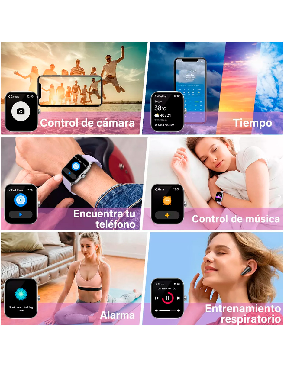 Foto 9 pulgar | Reloj Inteligente Id-w19 Petukita Box Pantalla Hd Llamadas Bluetooth Compatible Con Asistente Virtual