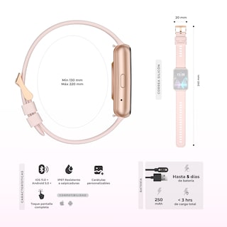 Foto 3 | Smartband Binden Era Fit View Rosa Amoled 1.74” Realiza Llamadas