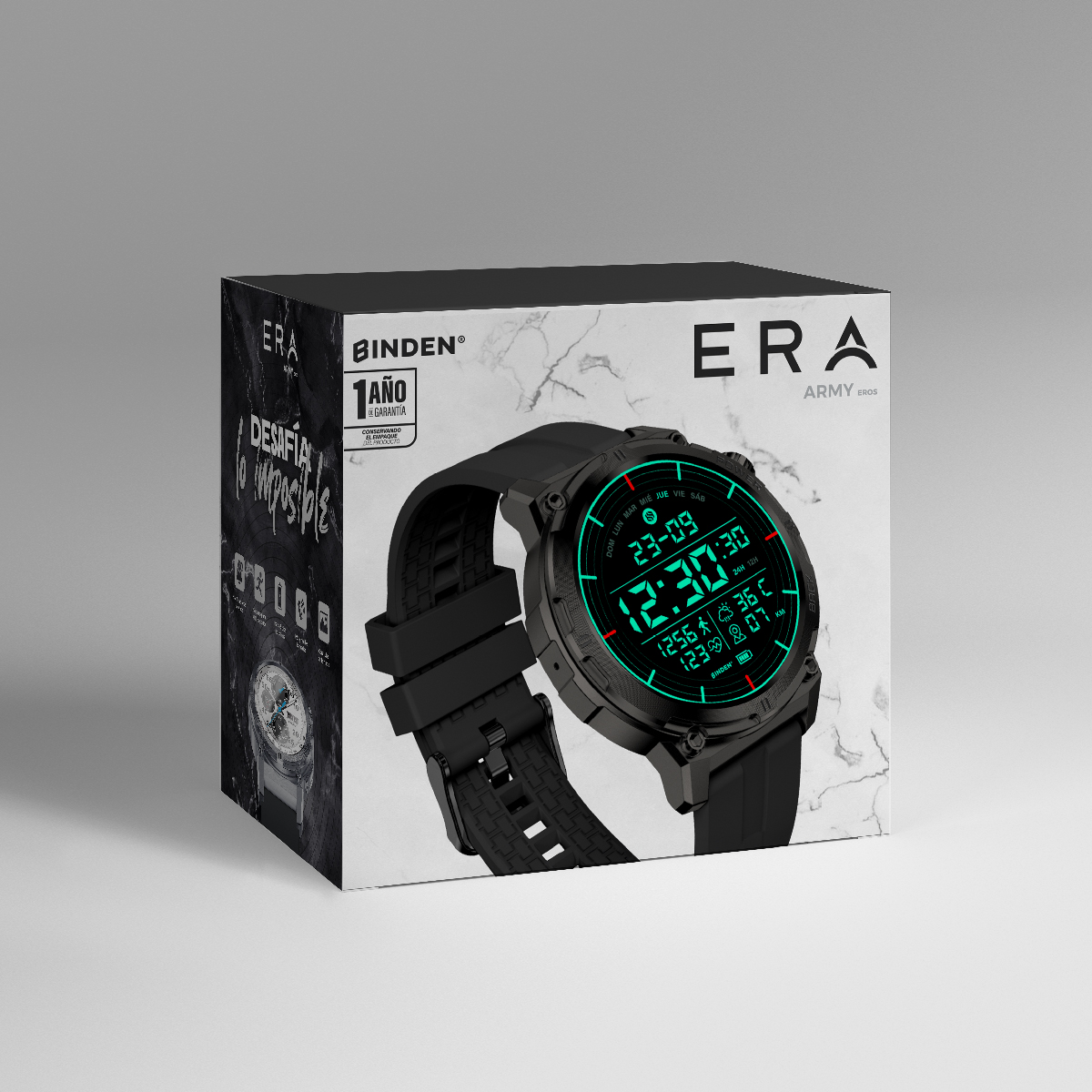 Foto 5 pulgar | Smartwatch Binden Era Army Eros Negro Reloj Inteligente Para Hombre