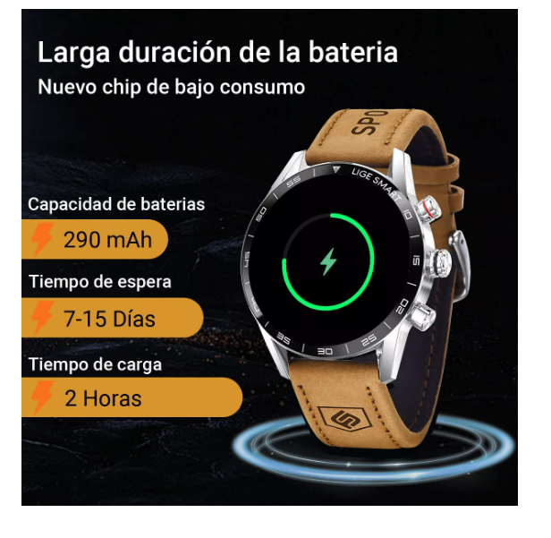 Foto 4 pulgar | Lige Reloj Inteligente Para Hombre Smartwatch Bluetooth Depo Wünd