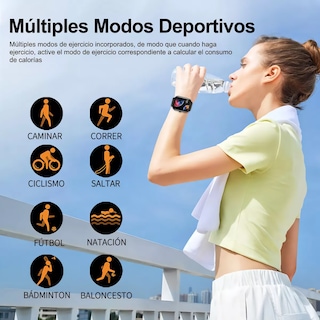 Foto 3 | Reloj Inteligente Smartwatch Bluetooth, Pantalla Táctil Eo Safe Imports Esi-15736 Negro
