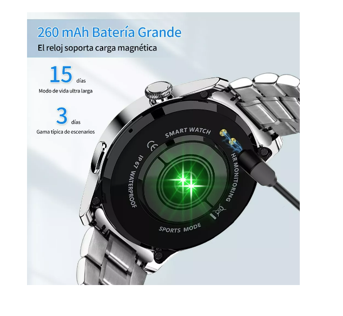 Foto 2 | Reloj Inteligente Hombre Impermeable Bluetooth Smartwatches Wünd