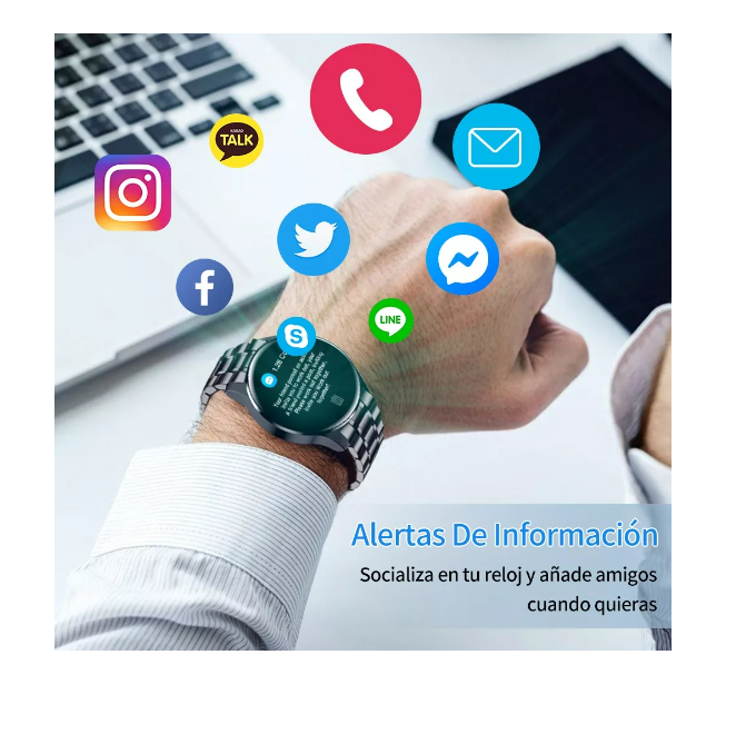 Foto 4 pulgar | Reloj Inteligente Hombre Impermeable Bluetooth Smartwatches Wünd