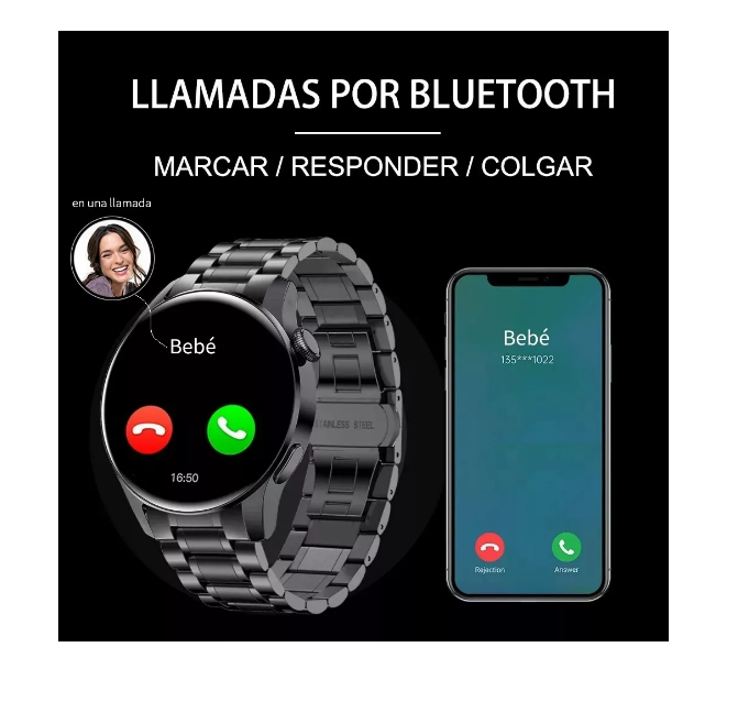 Foto 5 pulgar | Reloj Inteligente Hombre Impermeable Bluetooth Smartwatches Wünd