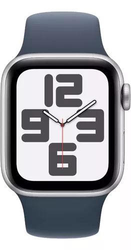 Foto 3 pulgar | Apple Watch Se Gps (2da Gen)   Caja De Aluminio Color Plata De 44 Mm   Correa Deportiva Azul Tormenta - M/l