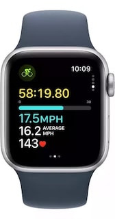 Foto 3 | Apple Watch Se Gps (2da Gen) Caja De Aluminio Color Plata De 44 Mm Correa Deportiva Azul Tormenta - M/l