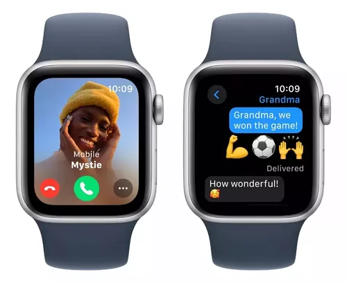 Foto 5 pulgar | Apple Watch Se Gps (2da Gen)   Caja De Aluminio Color Plata De 44 Mm   Correa Deportiva Azul Tormenta - M/l