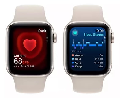 Foto 4 | Apple Watch Se (2nd Gen) Gps Caja De Aluminio Blanco Estelar De 44 Mm Correa Deportiva Blanco Estelar - M/l