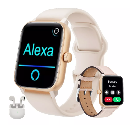 Reloj Smartwatch Dorado 1.85'' Bluetooth