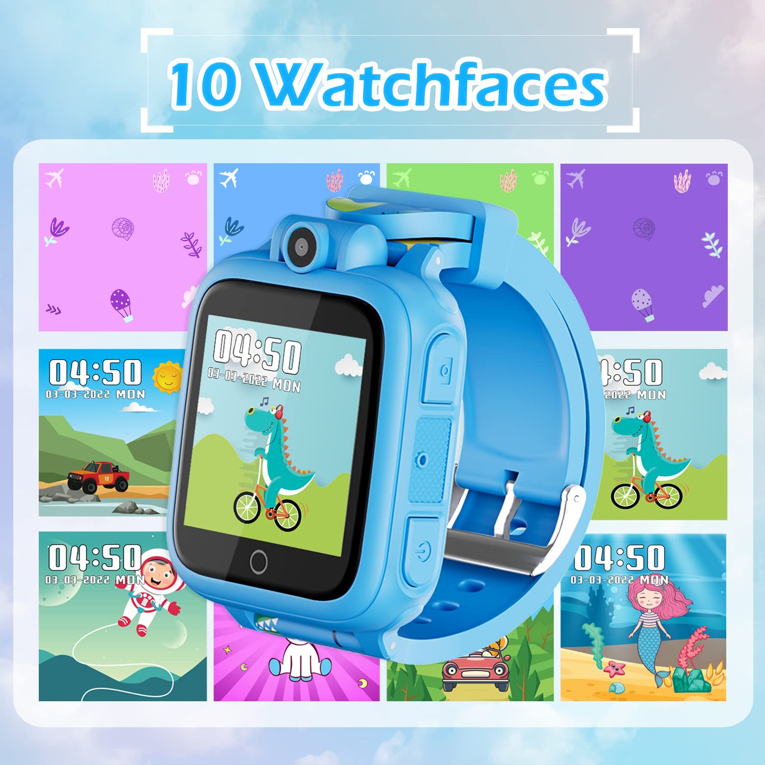 Foto 8 pulgar | Reloj Inteligente Contixo Kw01 Azul con Cámara Juegos Música para Niños - Venta Internacional