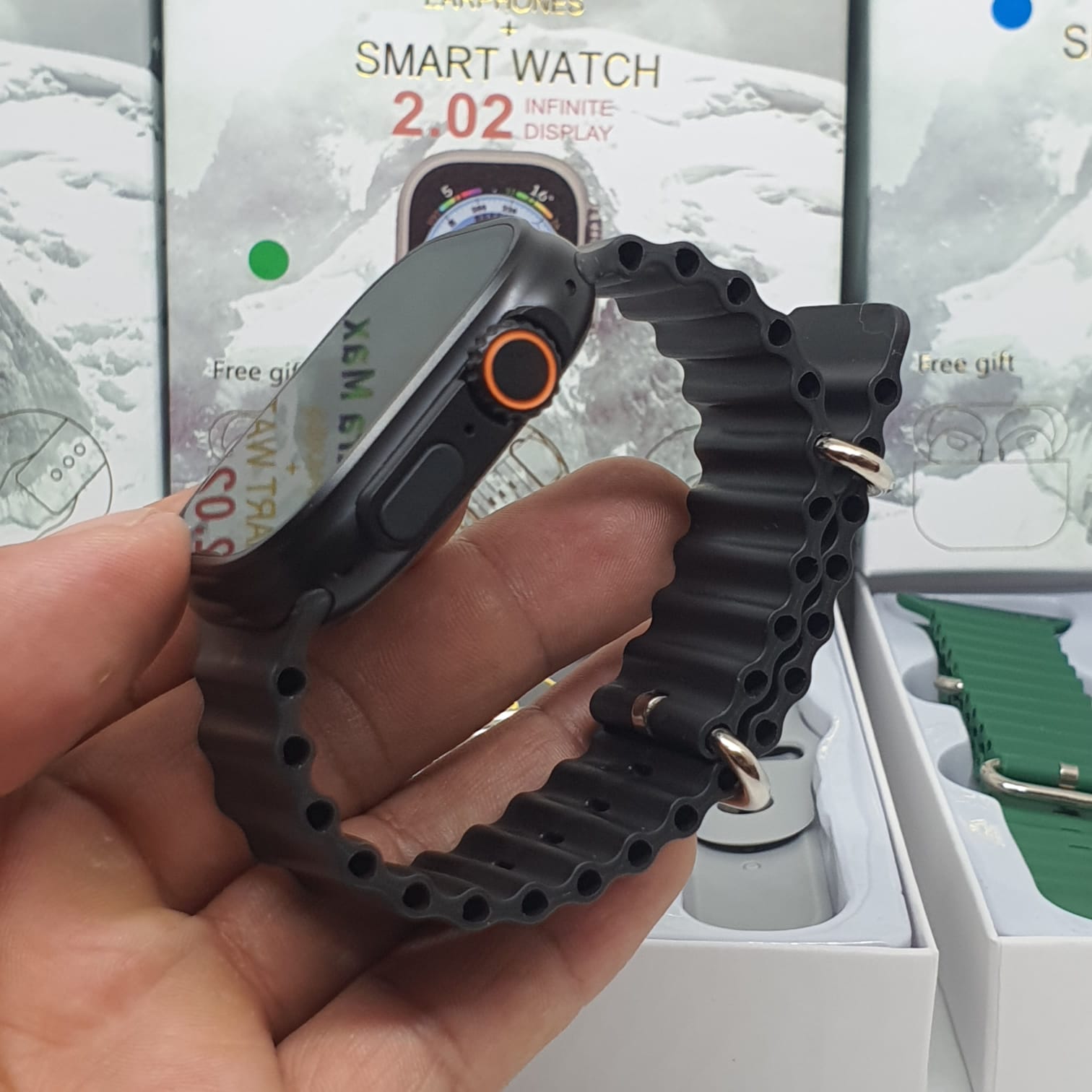 Foto 5 pulgar | Kit Smartwatch T800 Ultra Max de Carga Inalámbrica Con 2 Correas De Regalo y  Audífonos Bluetooth.