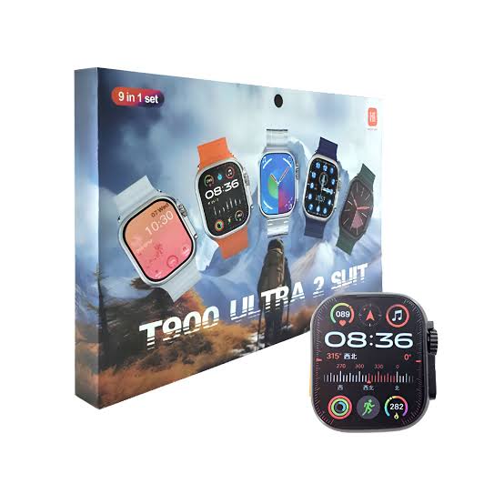 Foto 3 pulgar | Set Smartwatch T900 Ultra 2 con 7 Correas De Regalo- Monitor Fitness-Notificaciones.