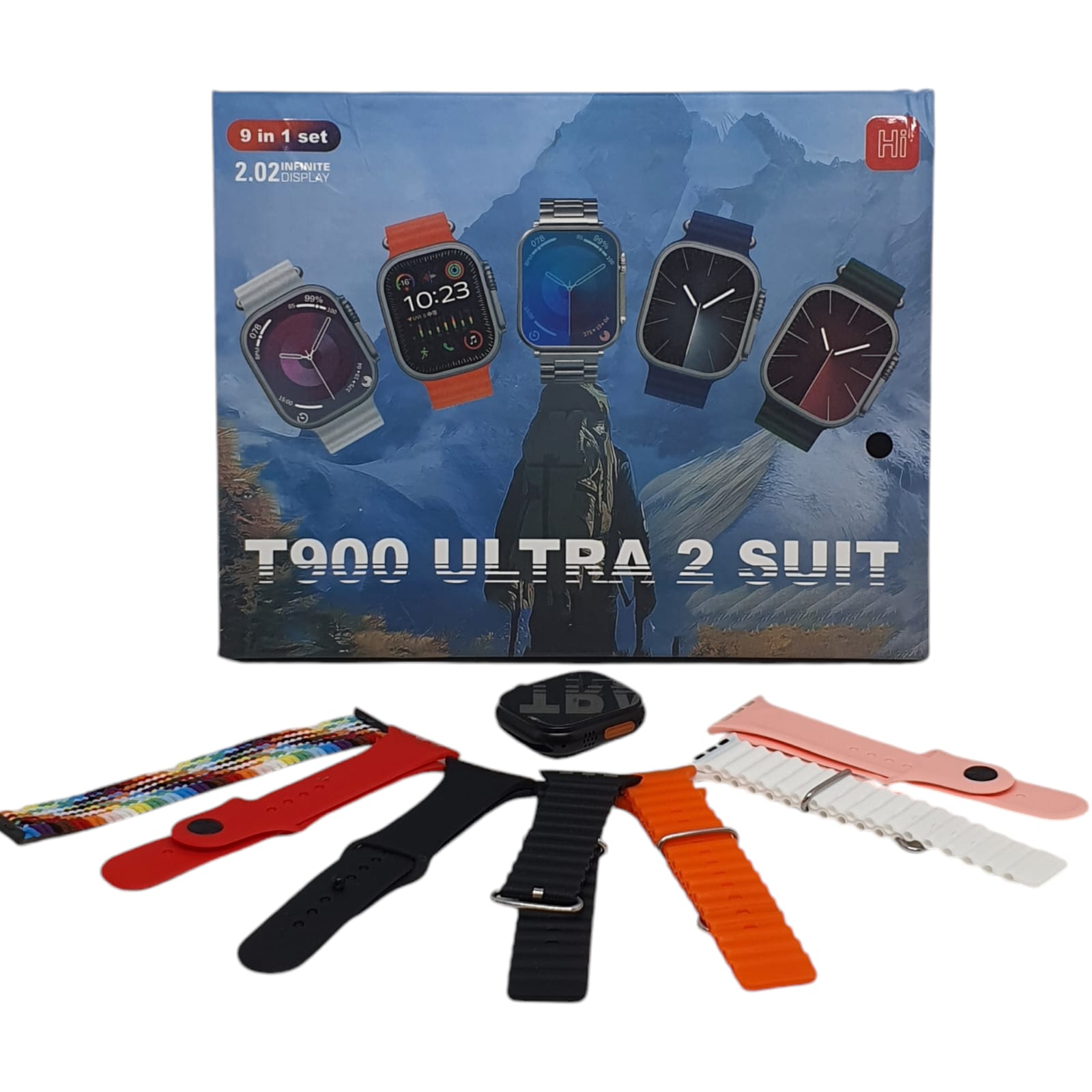 Foto 4 pulgar | Set Smartwatch T900 Ultra 2 con 7 Correas De Regalo- Monitor Fitness-Notificaciones.