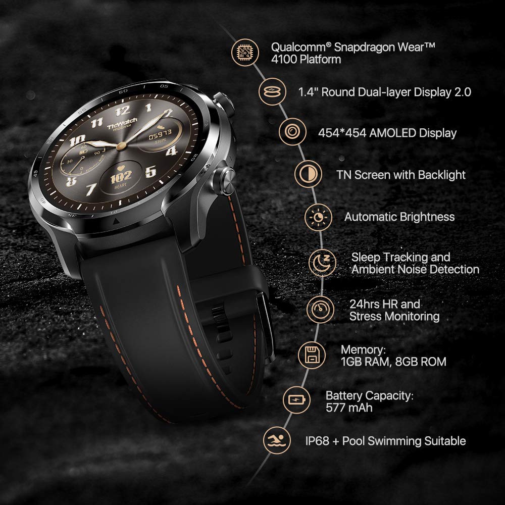 Foto 3 | Reloj Inteligente Ticwatch Pro 3 Gps Wear Os Snapdragon 4100 - Venta Internacional.