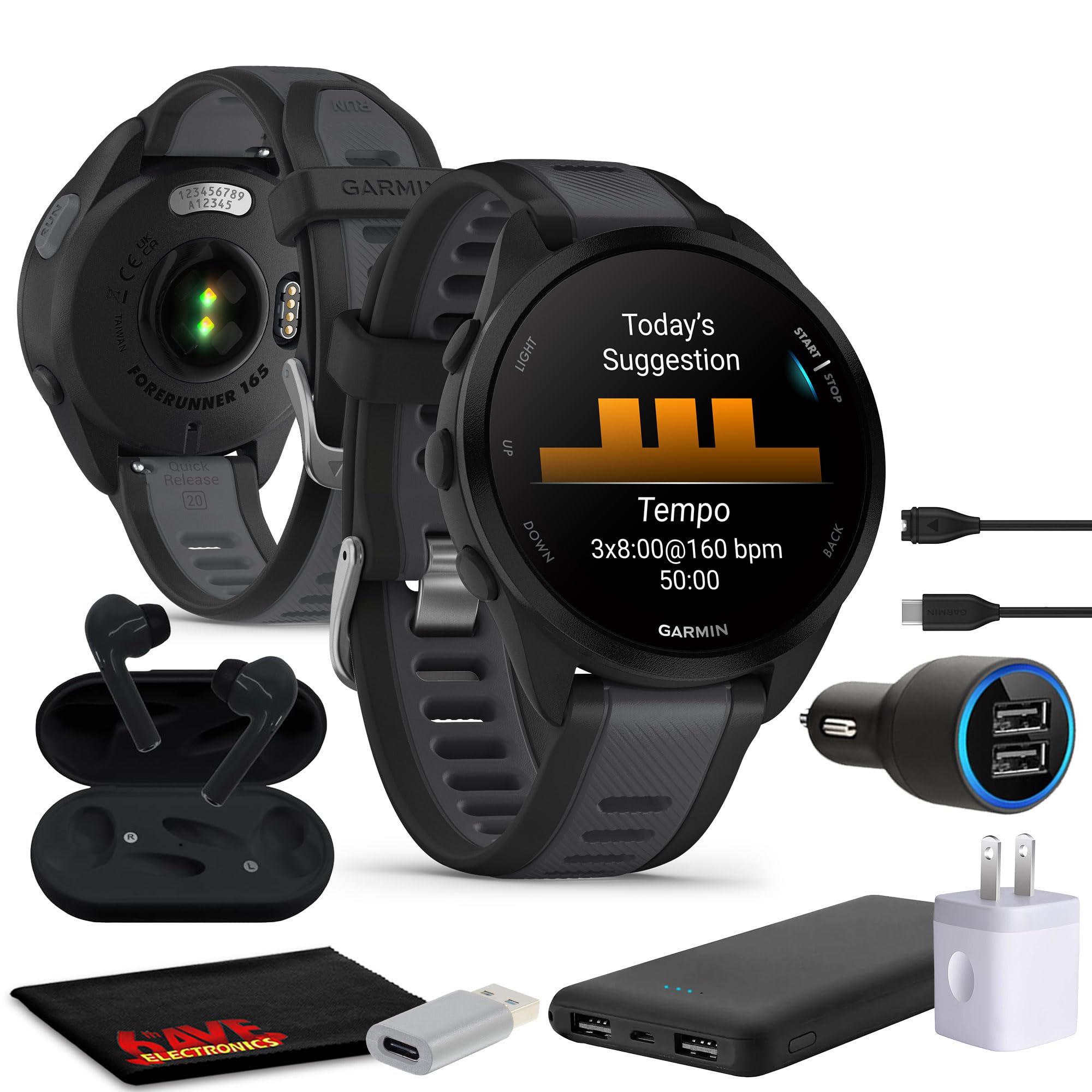 Foto 2 pulgar | Reloj Inteligente Garmin Forerunner 165 Music Gps Running Negro - Venta Internacional.