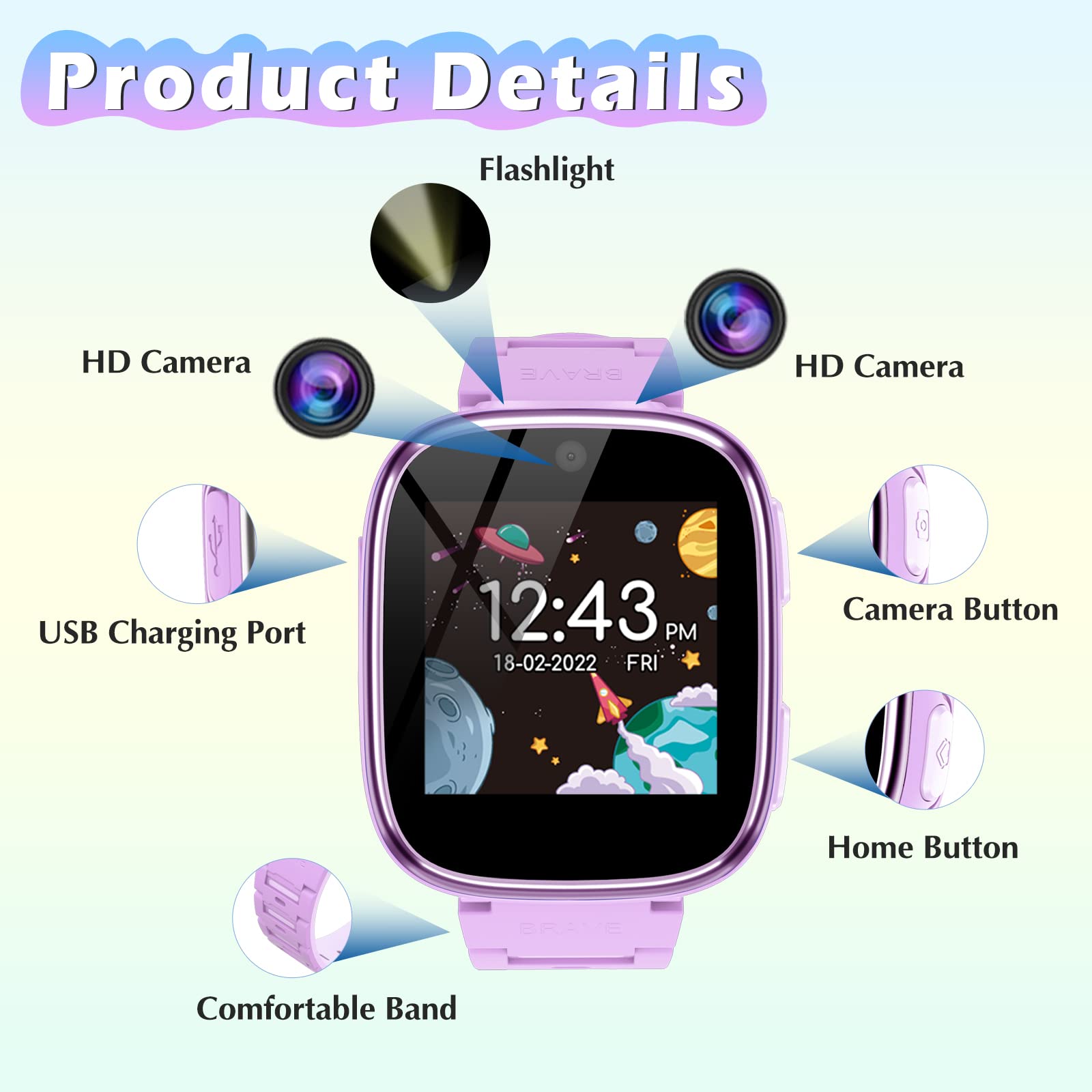 Foto 8 pulgar | Juego Smart Watch Berilona Para Niños De 4 A 12 Años Con 26 Juegos - Venta Internacional.