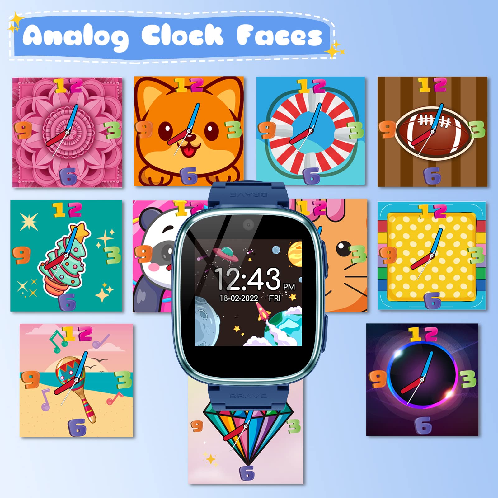 Foto 5 pulgar | Reloj Inteligente Berilona Kids Azul Marino Con 15 Juegos Y Cámara - Venta Internacional.