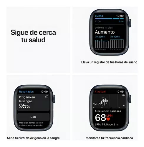 Foto 5 pulgar | Apple Watch Series 7 GPS 41 mm Caja de Aluminio color Azul Medianoche