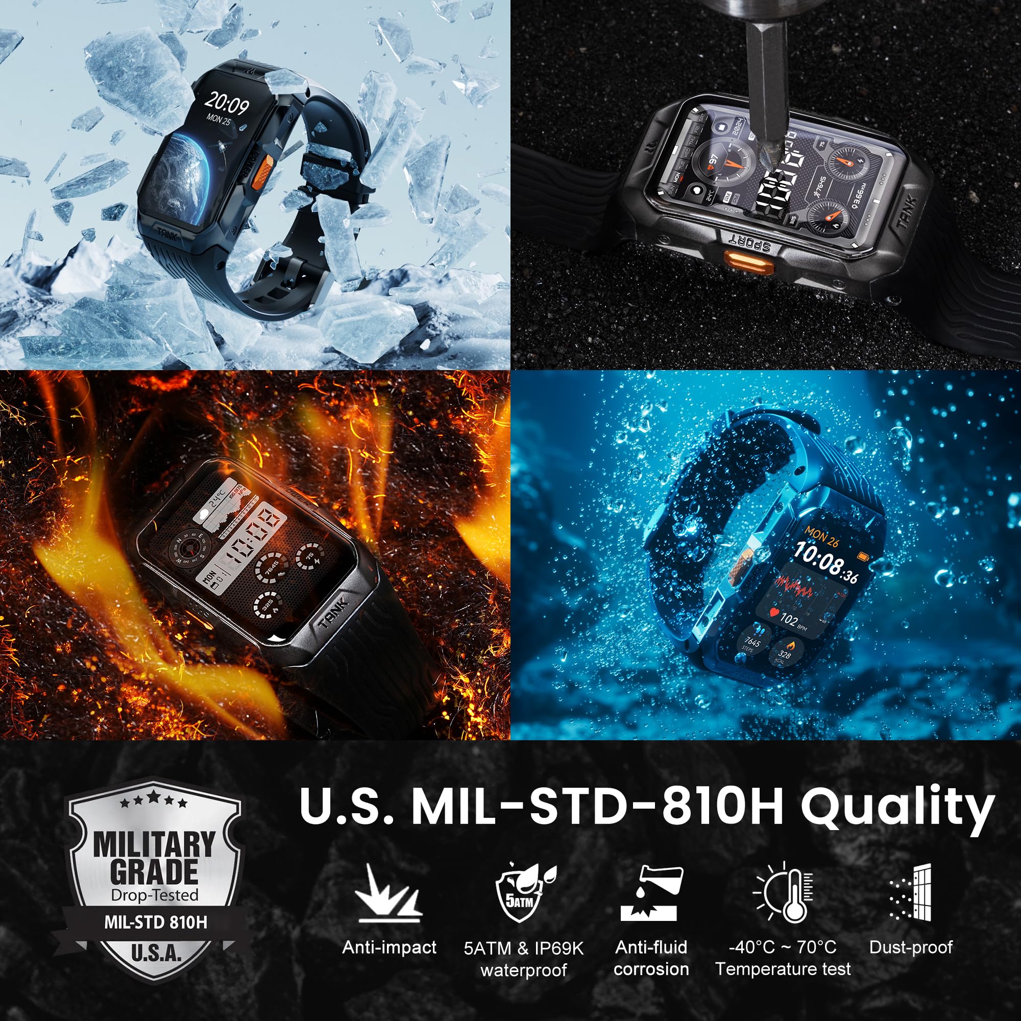 Foto 2 | Reloj Inteligente Kospet Tank X2 Ultra Gps con Pantalla Amoled de 1,64 Pulgadas - Venta Internacional