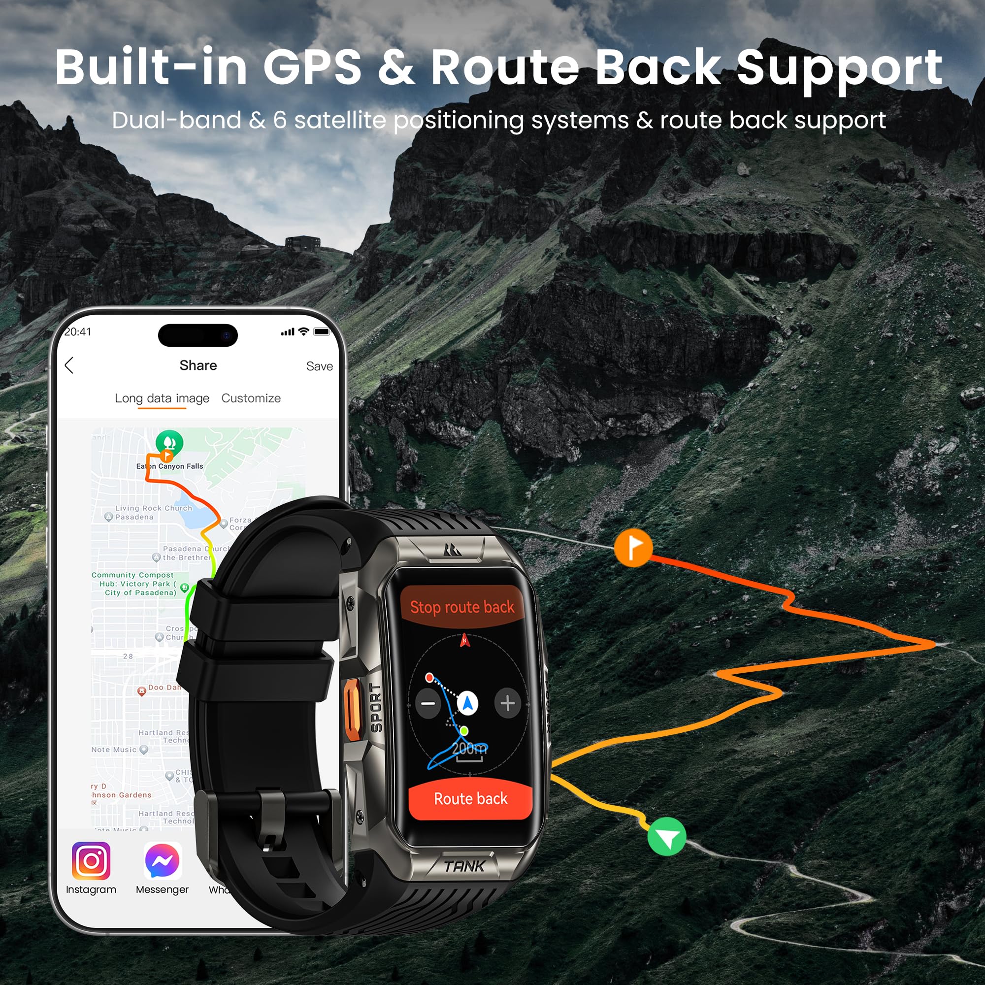 Foto 5 pulgar | Reloj Inteligente Kospet Tank X2 Ultra Gps con Pantalla Amoled de 1,64 Pulgadas - Venta Internacional