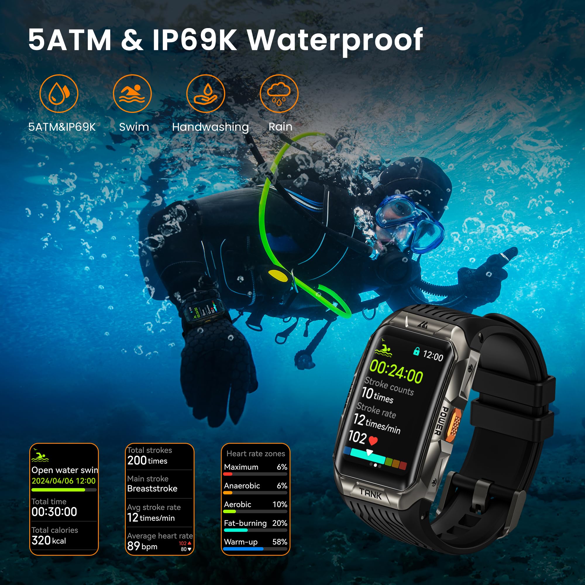 Foto 8 pulgar | Reloj Inteligente Kospet Tank X2 Ultra Gps con Pantalla Amoled de 1,64 Pulgadas - Venta Internacional