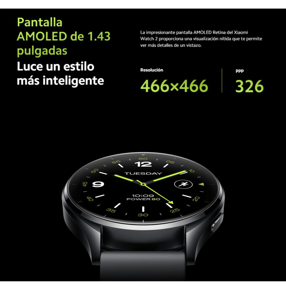 Foto 3 pulgar | Reloj Inteligente Xiaomi Watch 2 Negro Amoled Gps Wifi 5 5.2 de 1.43 Pulgadas - Venta Internacional