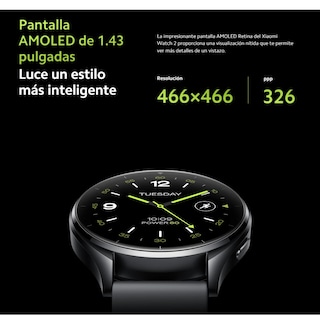 Foto 2 | Reloj Inteligente Xiaomi Watch 2 Negro Amoled Gps Wifi 5 5.2 de 1.43 Pulgadas - Venta Internacional