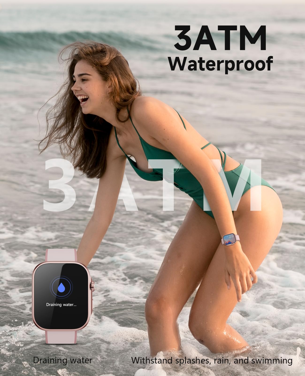 Foto 4 | Monitor de Presión Arterial Smart Watch Souyie Gtx13 Ppg Rosa - Venta Internacional