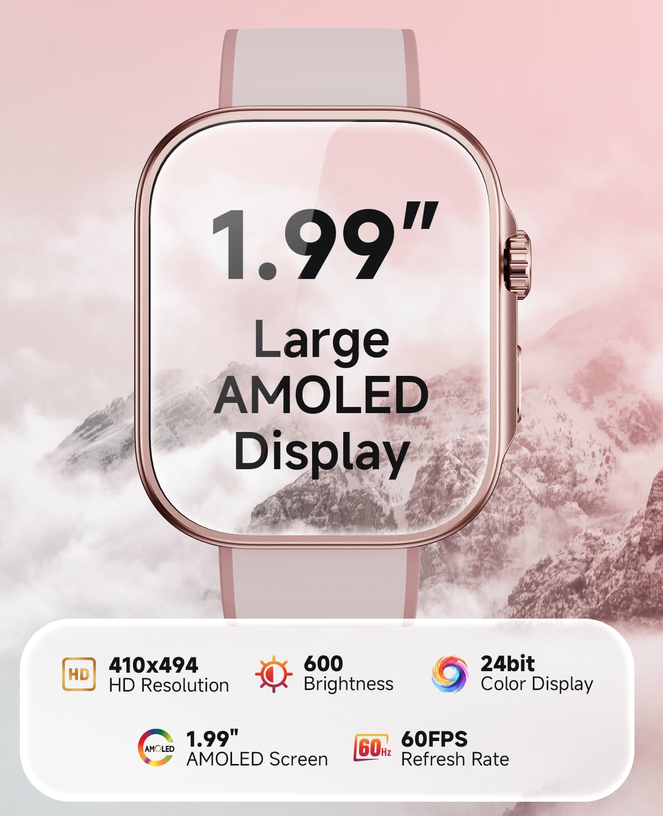 Foto 7 | Monitor de Presión Arterial Smart Watch Souyie Gtx13 Ppg Rosa - Venta Internacional