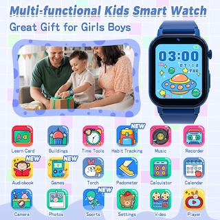 Foto 2 | Reloj Smartwatch Phyulls Azul Infantil-Venta Internacional