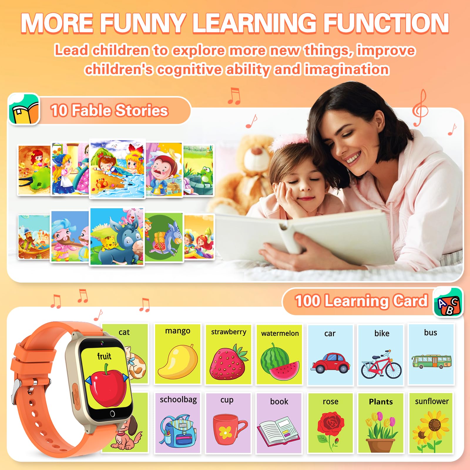 Foto 7 pulgar | Reloj Smartwatch Vakzovy Anaranjado Infantil-Venta Internacional