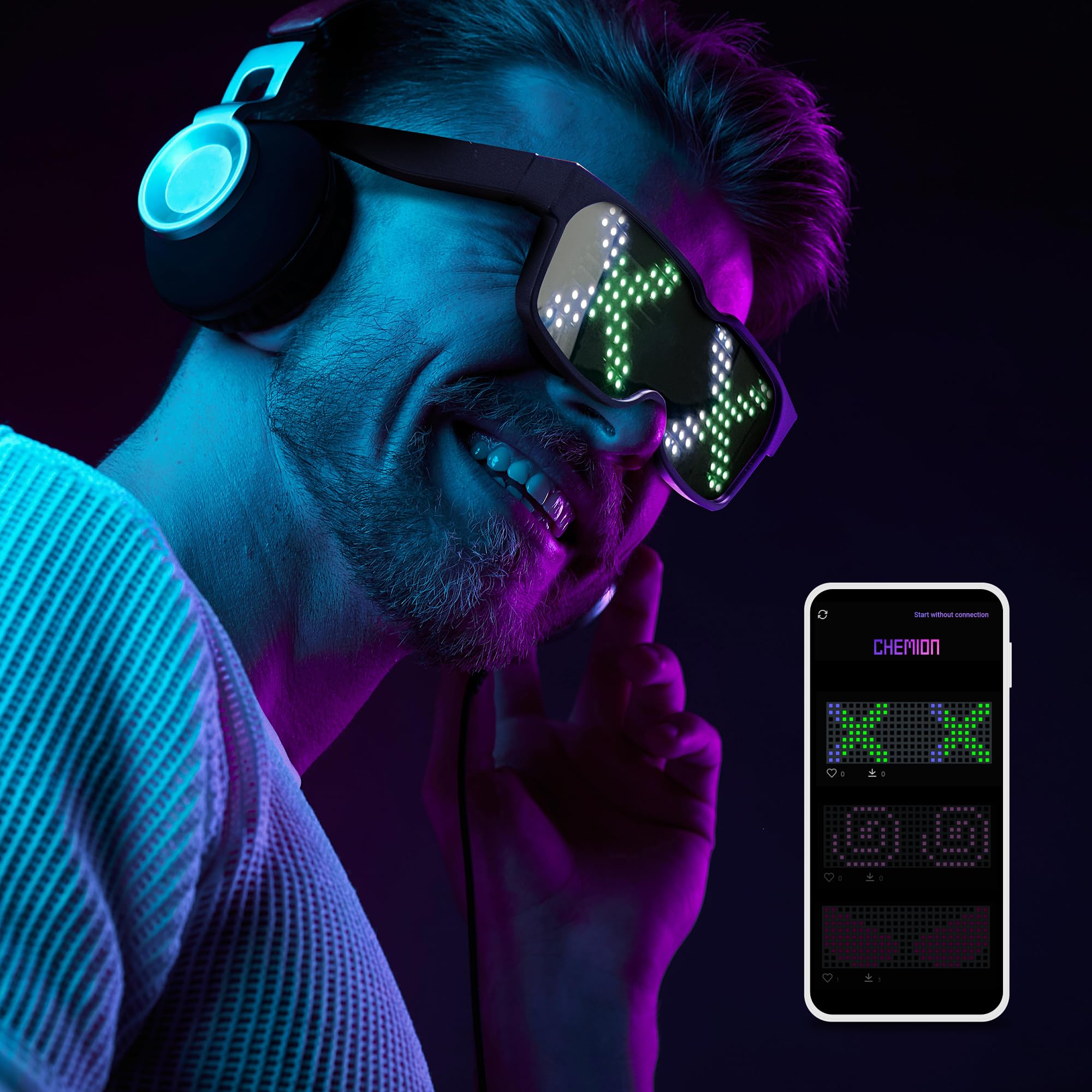 Foto 4 pulgar | Gafas Led Chemion 2024 Ver. Para Adultos Con Bluetooth (color) - Venta Internacional.