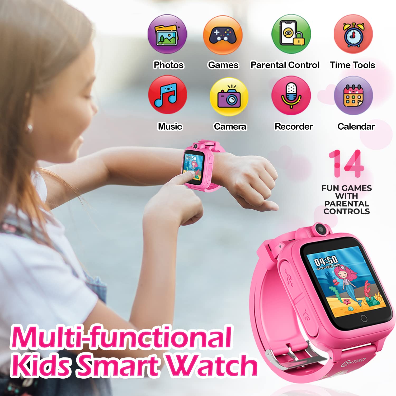 Foto 4 pulgar | Reloj Inteligente Contixo Kw01 con Cámara Juegos y Música para Niños - Venta Internacional