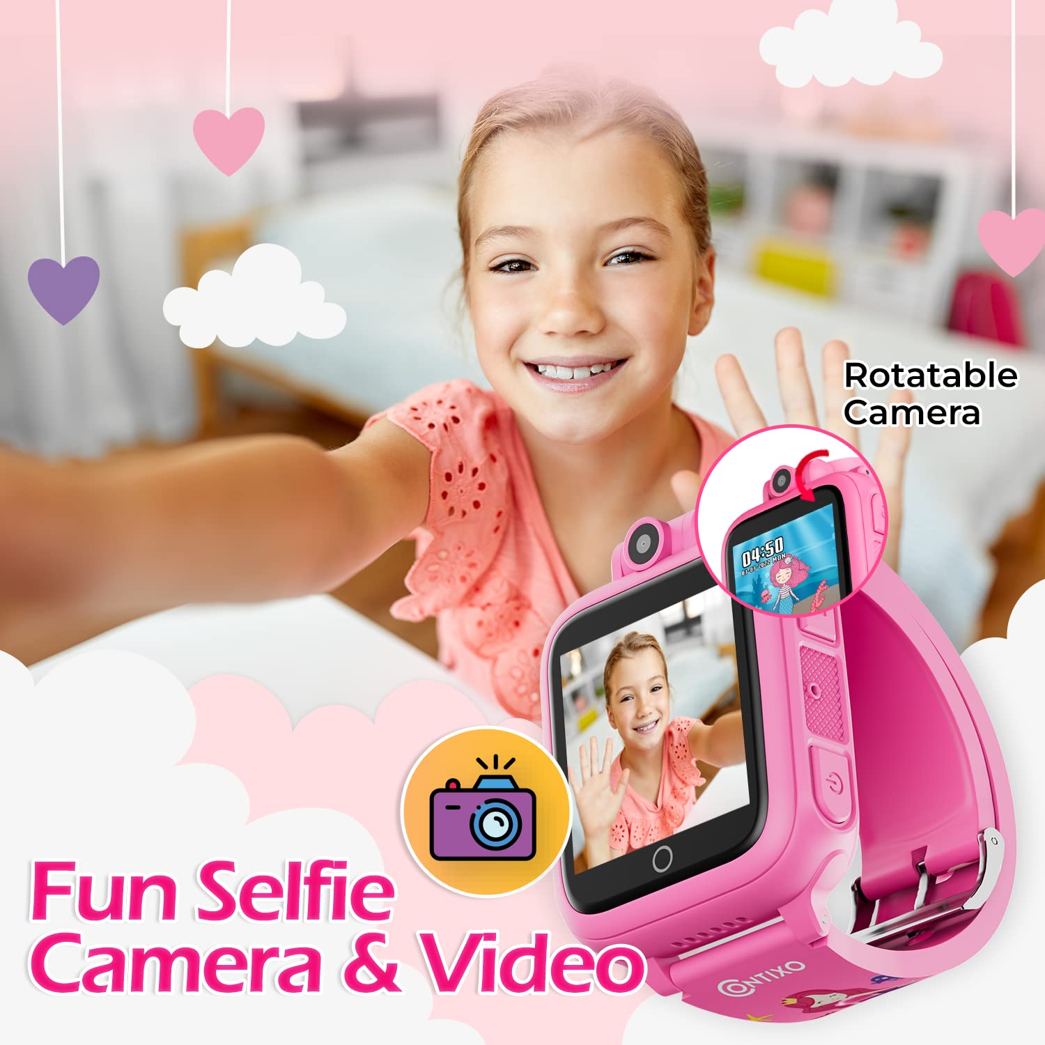 Foto 6 pulgar | Reloj Inteligente Contixo Kw01 con Cámara Juegos y Música para Niños - Venta Internacional
