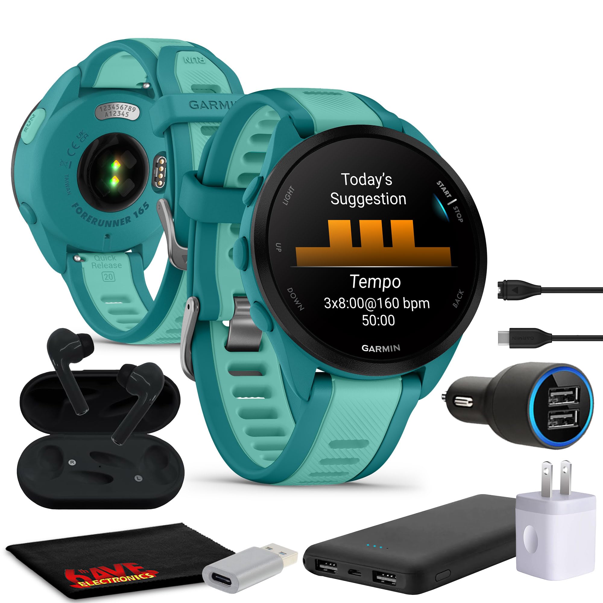 Reloj Inteligente Garmin Forerunner 165 Music Con Gps Running, Color Turquesa - Venta Internacional.