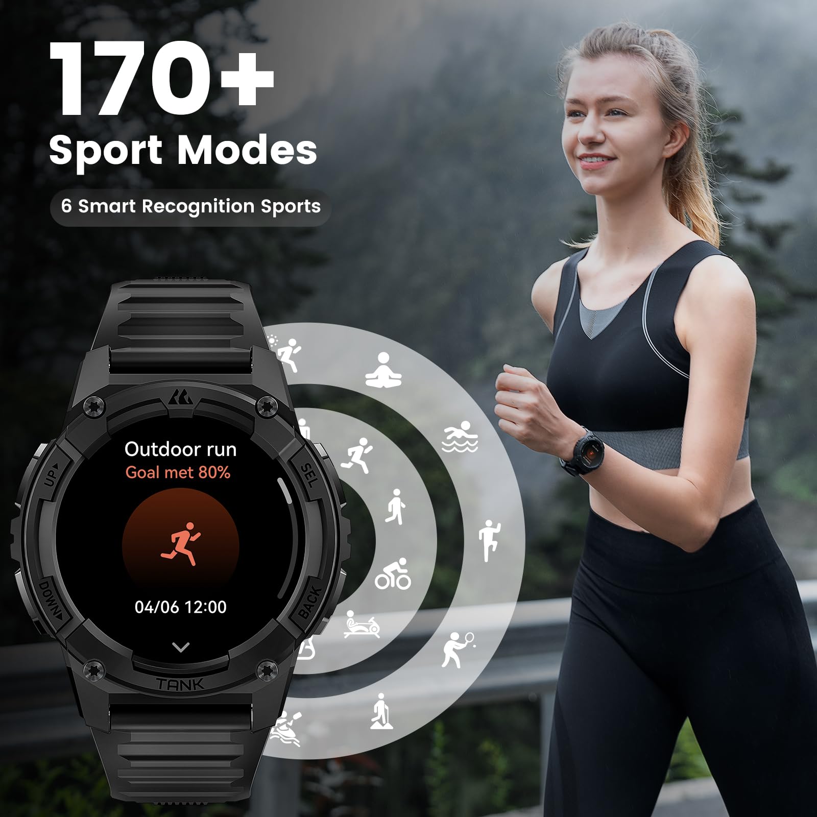 Foto 6 pulgar | Reloj Inteligente Kospet Tank S2 Gps 5atm Impermeable Para Hombres Y Mujeres - Venta Internacional.
