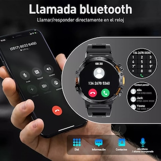 Foto 2 | Reloj Inteligente Hombre Milita Smartwatch Linterna Deportes Eo Safe Imports Esi-17075 Negro