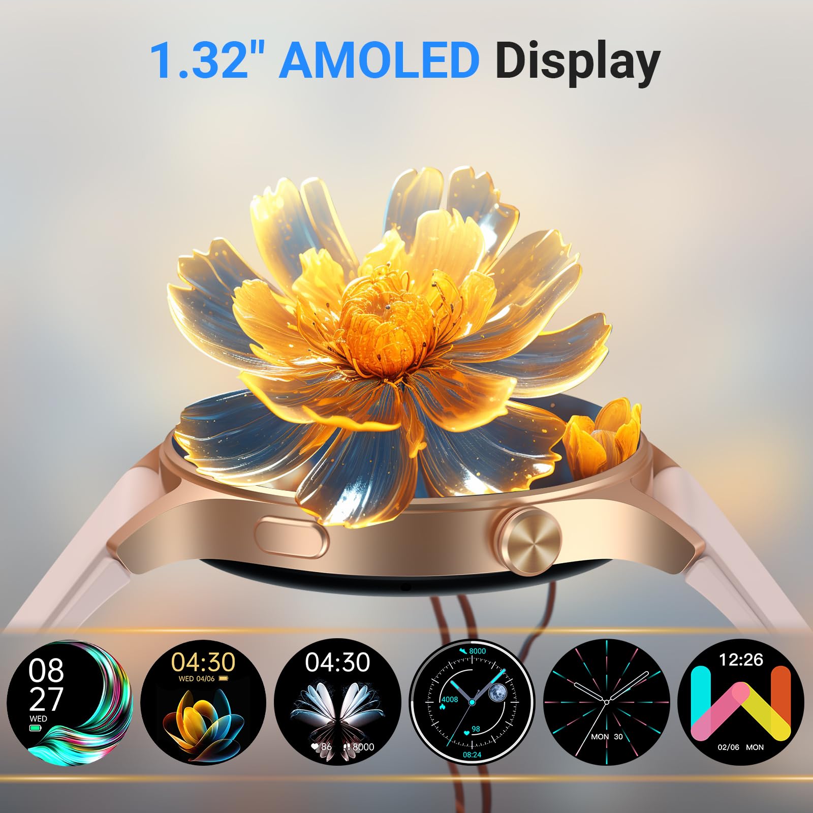 Foto 3 pulgar | Reloj Inteligente Fitpolo Ar-01 1.32'' Amoled para Mujer - Venta Internacional