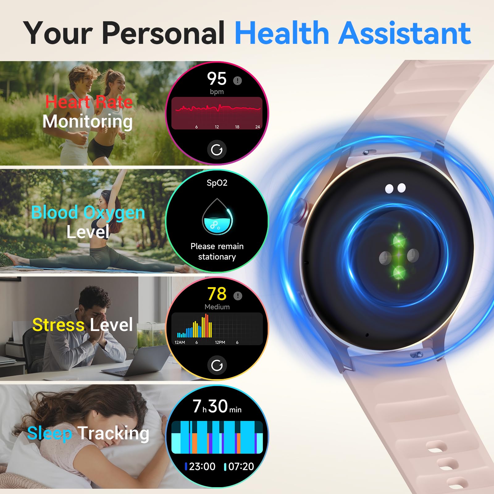 Foto 5 pulgar | Reloj Inteligente Fitpolo Ar-01 1.32'' Amoled para Mujer - Venta Internacional