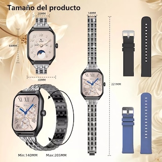 Foto 2 | Reloj Smartwatch 1.85 Mujer Relojes Inteligentes Eo Safe Imports Esi-17074 Negro