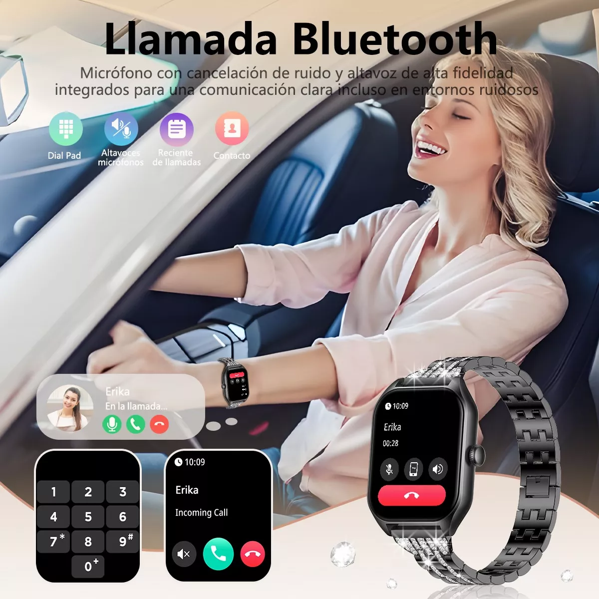 Foto 4 pulgar | Reloj Smartwatch 1.85 Mujer Relojes Inteligentes Eo Safe Imports Esi-17074 Negro
