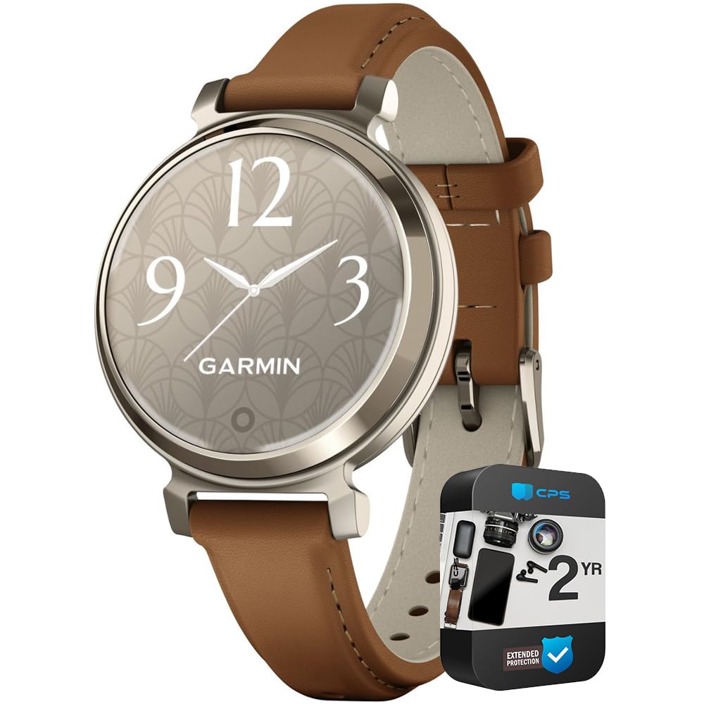 Foto 2 pulgar | Reloj Inteligente Garmin Lily 2 Classic En Oro Crema Con Correa De Piel Color Canela - Venta Internacional.