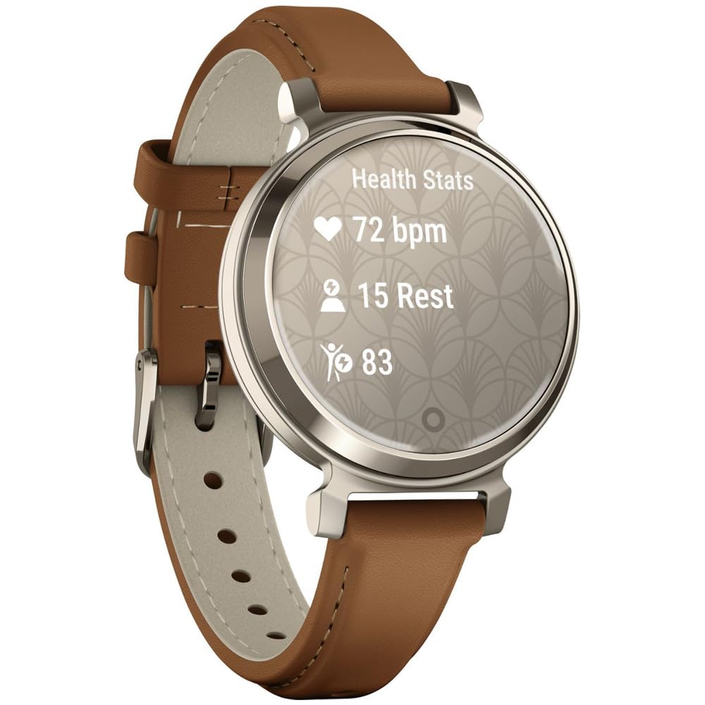 Foto 4 | Reloj Inteligente Garmin Lily 2 Classic En Oro Crema Con Correa De Piel Color Canela - Venta Internacional.