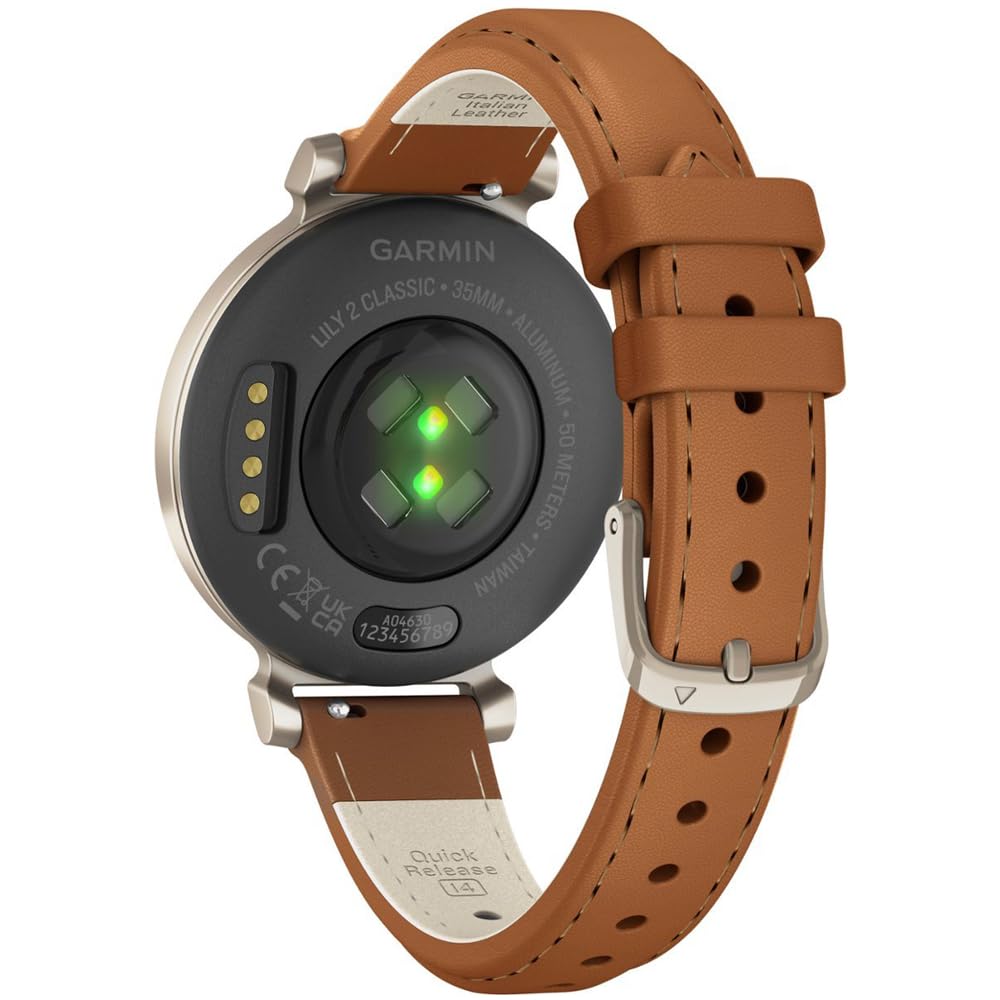 Foto 5 | Reloj Inteligente Garmin Lily 2 Classic En Oro Crema Con Correa De Piel Color Canela - Venta Internacional.