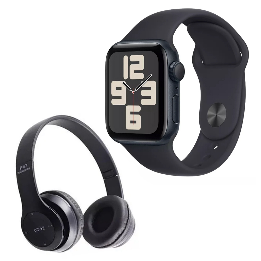 Foto 2 pulgar | Apple Watch Se 2da. Generación 40mm Negro+ Audífonos Bluetooth