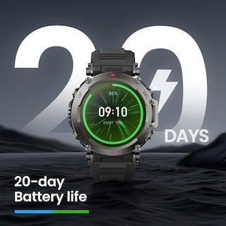 Foto 3 | Reloj Inteligente Amazfit T-rex Ultra Con Batería De 20 Días De Duración, Negro - Venta Internacional.