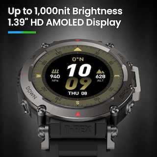 Foto 5 | Reloj Inteligente Amazfit T-rex Ultra Con Batería De 20 Días De Duración, Negro - Venta Internacional.