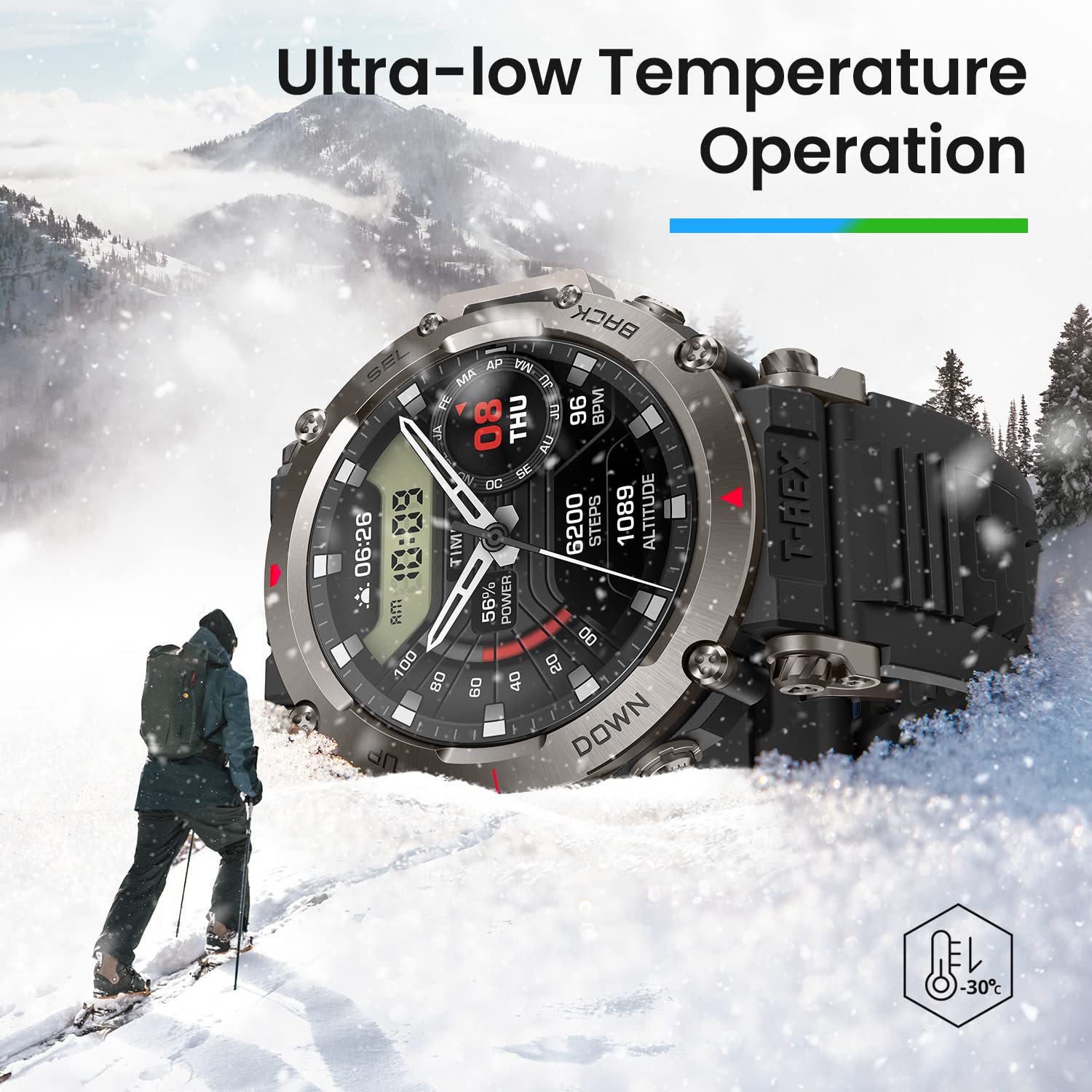 Foto 8 pulgar | Reloj Inteligente Amazfit T-rex Ultra Con Batería De 20 Días De Duración, Negro - Venta Internacional.