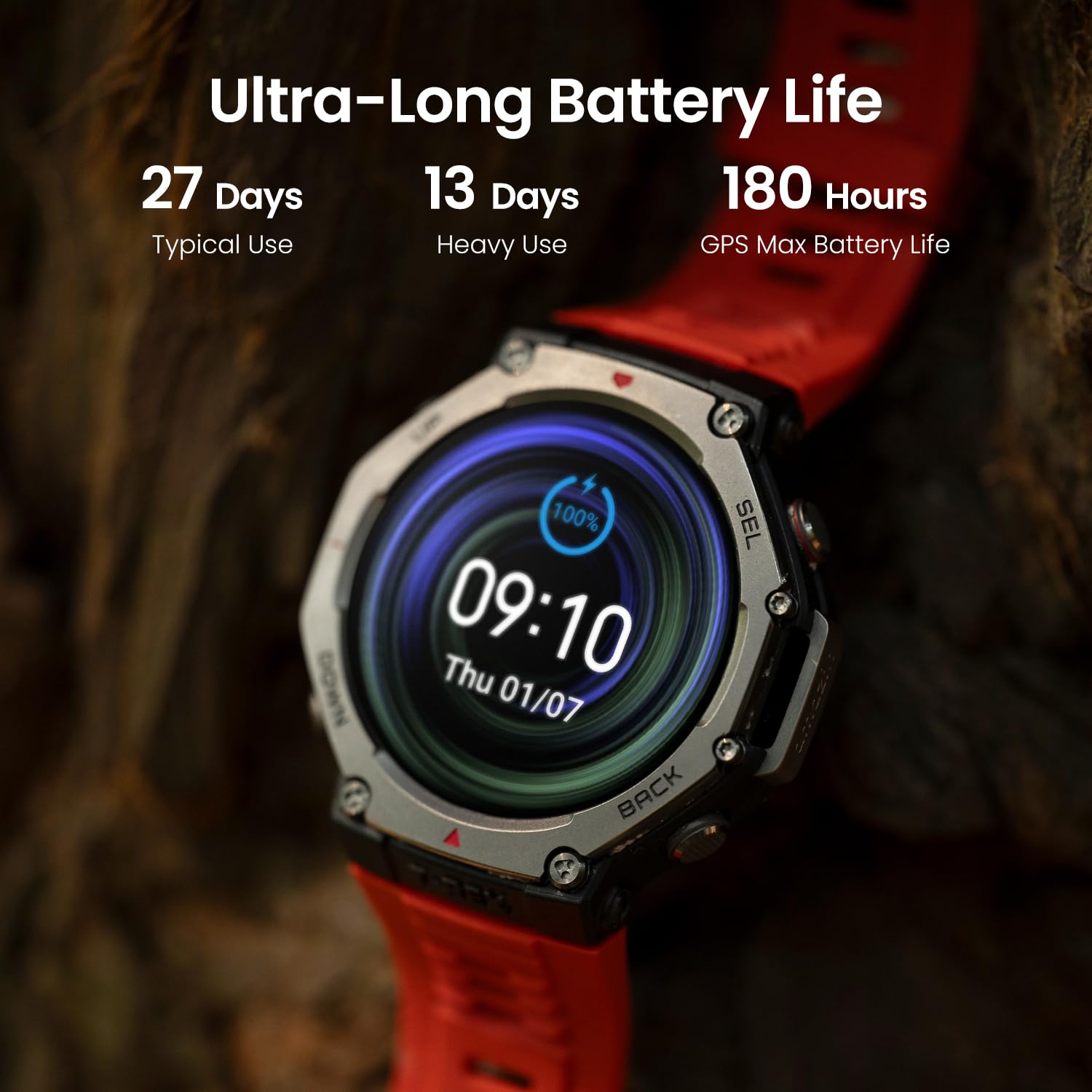 Foto 5 pulgar | Reloj Inteligente Amazfit T-rex 3, Robusto Y Militar, 48 Mm, Gps, Negro - Venta Internacional.