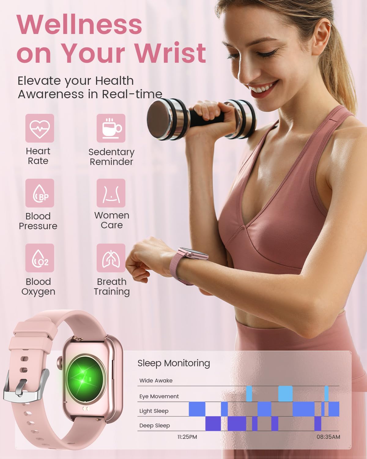 Foto 4 pulgar | Reloj Inteligente Akumaka para Mujer- Venta Internacional